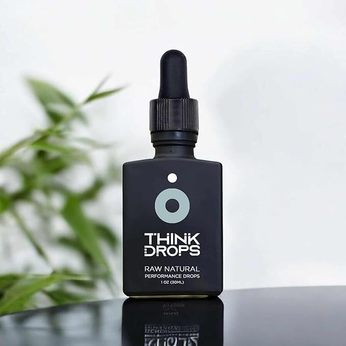 DROP FX Think Drops - Fast-Absorbing L-Theanine &amp Ashwagandha Liquid Focus Supplement Natural Nootropic for Enhanced Memory &amp Cognitive Function