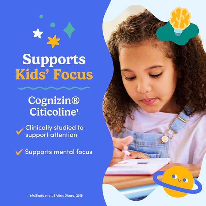 FIRST DAY Kids Calming Gummies (Strawberry) &amp Brain Focus Gummies (Peach) for Rest &amp Attention | Mood &amp Energy | No Melatonin | Stimulant-Free | Clean Label Project Verified® | Vegan | 30-