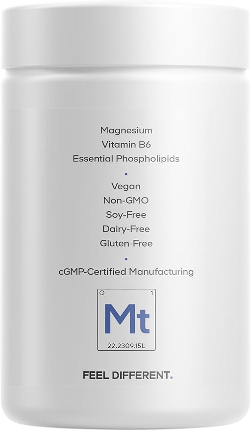 Codeage Liposomal Magnesium Taurate+ Supplement - Magnesium Taurate Vitamin B6 as Pyridoxal 5-Phosphate 2-Month Supply - Liposomal Delivery Vegan Non-GMO Gluten-Free 120 Capsules