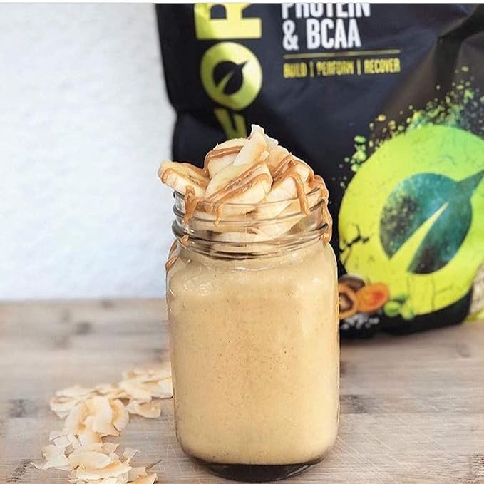 Vivo life Perform Plant Protein Powder - Pea &amp Hemp Protein Blend with BCAA (Salted Caramel 38.45 oz)