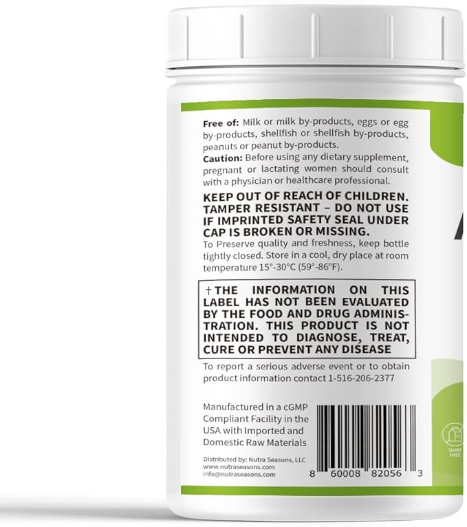 Nutra Seasons’ Plant Based All Nature Protein Powder with Mushroom Blend Superfood Blend Prebiotic &amp Probiotic Blend Vitamin B12 and Iodide Tasty and Great for Energy Gut Health Daily Vital