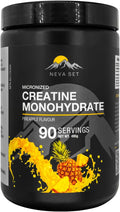 Micronized Creatine Monohydrate by NevaSet 3-Month of 5000mg Creatine Supplement for Muscle Growth Increased Strength Enhanced Energy Improved Performance Cognitive Health. Pineapple 495g