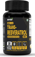 Trans Resveratrol 250MG Capsules - 99.5% Pure Micronized and Highly Bioavailable Supplement | Slow Down Aging Proven Powerful Anti-Oxidant | Improves Metabolism &amp Heart Health (30 Capsules)