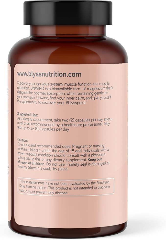 Magnesium Bisglycinate Capsules for Women - 200mg Chelated Glycinate Magnesium Supplement - Natural Supplements to Support Sleep Mood Support &amp Muscle Cramps - 120 ct