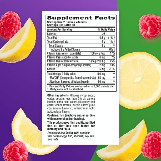 Vitafusion Omega-3 Tcguz Gummies - 120 Count (6 Pack) ICjjP
