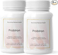 Nourished Natural Health ProbIron - Women's Probiotic + Iron Supplement Boosted with Vitamin C and Copper - Vegan Formula for Energy and Digestive Wellness - 60 Capsules
