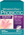 Women's Daily Probiotic 25 Billion Viable Cells 90 Vegetarian Capsules 10 Probiotic Strains Supports Vaginal Digestive Immune Health Sold by TD