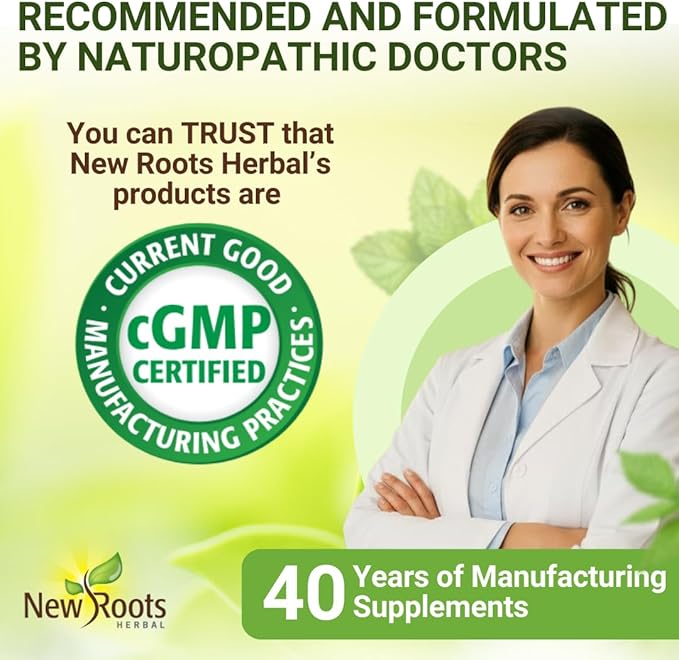 New Roots Herbal Magnesium Bisglycinate 120 Capsules 120-Day Supply - 200mg Elemental Magnesium for Sleep Heart Muscle Function Electrolyte Balance and Bone Health - Gentle on Stomach - Non-GMO