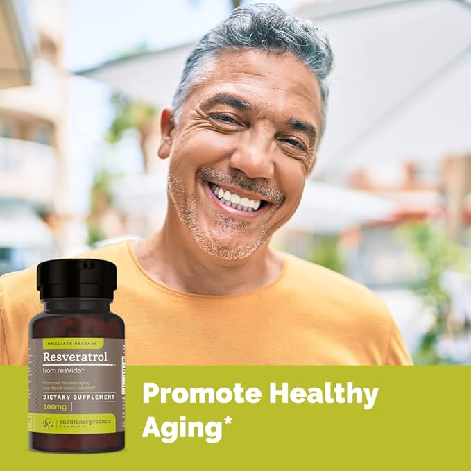 Endurance Products Resveratrol Supplement – Grape Skin Extract - 100mg Trans-Resveratrol Antioxidant and ENDUR-ACIN Niacin - Vitamin B3 Niacin 500mg Extended Release &amp Low-Flus