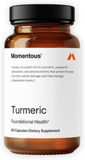 Momentous Turmeric Supplement 1000 mg - Natural Antioxidant Turmeric Curcumin for Foundational Health - NSF Certified for Sport - Gluten-Free - 30 Servings - 60 Capsules