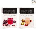PROTIFIT - High Protein Cranberry Grape &amp Strawberry Kiwi Fruit Drink 2 Pack 15g Protein Low Calorie Sugar Free Ideal Protein Compatible 7 Servings Per Box (2 Pack)