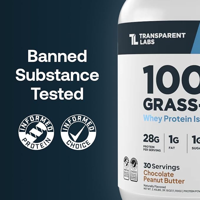 Transparent Labs Grass-Fed Whey Protein Isolate (30 Servings French Vanilla) &amp Grass-Fed Whey Protein Isolate (30 Servings Milk Chocolate)