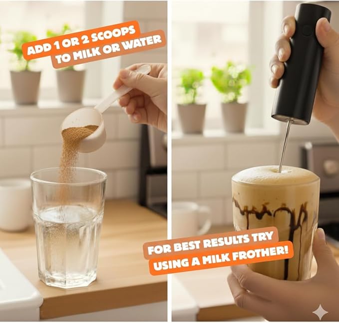 Protein Iced Coffee – Instant Collagen Coffee with High CGA for Energy &amp Focus – Sugar-Free Dairy-Free Lactose-Free Keto &amp Fasting Friendly – 100mg Caffeine – 15 Servings