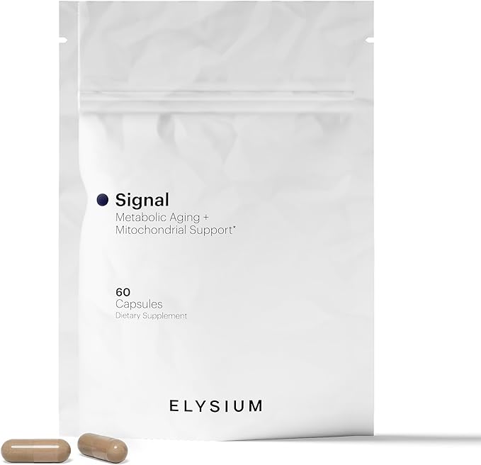 ELYSIUM Signal NMN Supplement - Clinically Proven to Support NAD+ Production Mitochondrial Function &amp Metabolic Health - Nicotinamide Mononucleotide and SIRT3 Activation Complex- 30 Day Supply