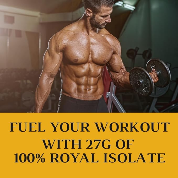 RSN Royal 100% Isolate Protein Powder | 27g Protein Isolate | 0 Sugar | 1g Carbs | 5 lbs | 76 Servings | Vanilla Delight
