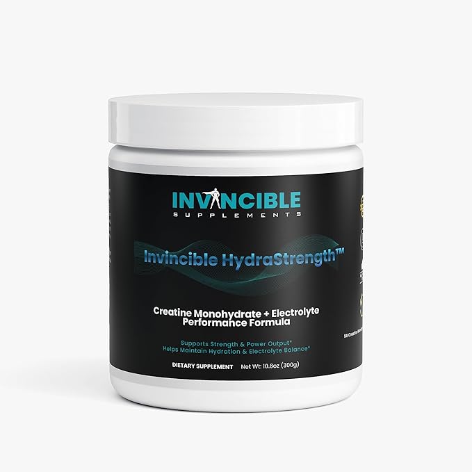 Invincible HydraStrength™ Creatine + Electrolyte Performance Formula | Hydration Strength Recovery &amp Muscle Endurance Support | Daily Workout Supplement