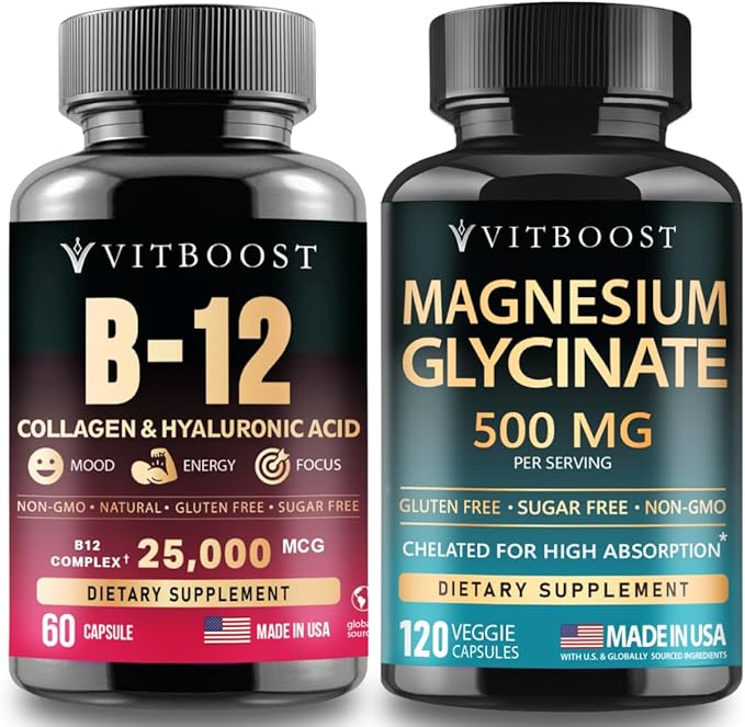 VITBOOST B12 with Hyaluronic Acid Collagen with Magnesium Glycinate 500mg