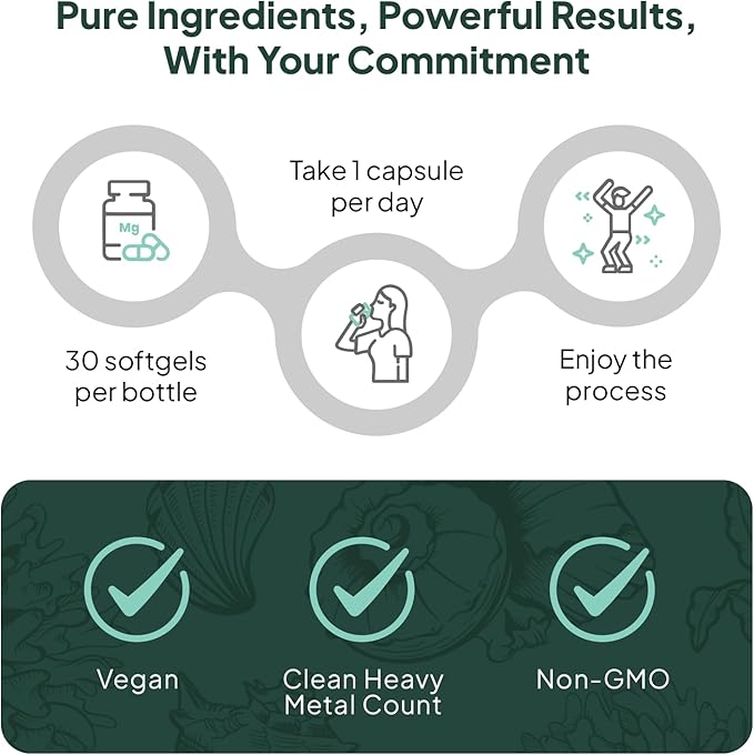 Organics Ocean Better D3 + K2-100% Organic VIT D3 and K2 Supplements with Maximum Bioavailability - Supports Bone Density Calcium Balance Immunity &amp Mood - 1-Pack 30-Day Supply