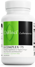 DAVINCI Labs B Complex-75 - Supports Relaxation and Proper Nerve Function* - Dietary Supplement with Niacin Vitamin B6 B12 Biotin Choline and More - Vegetarian - Gluten-Free - 60 Capsules