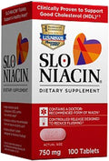 Slo-Niacin Polygel Controlled-Release Niacin 750 mg 100 Tablets