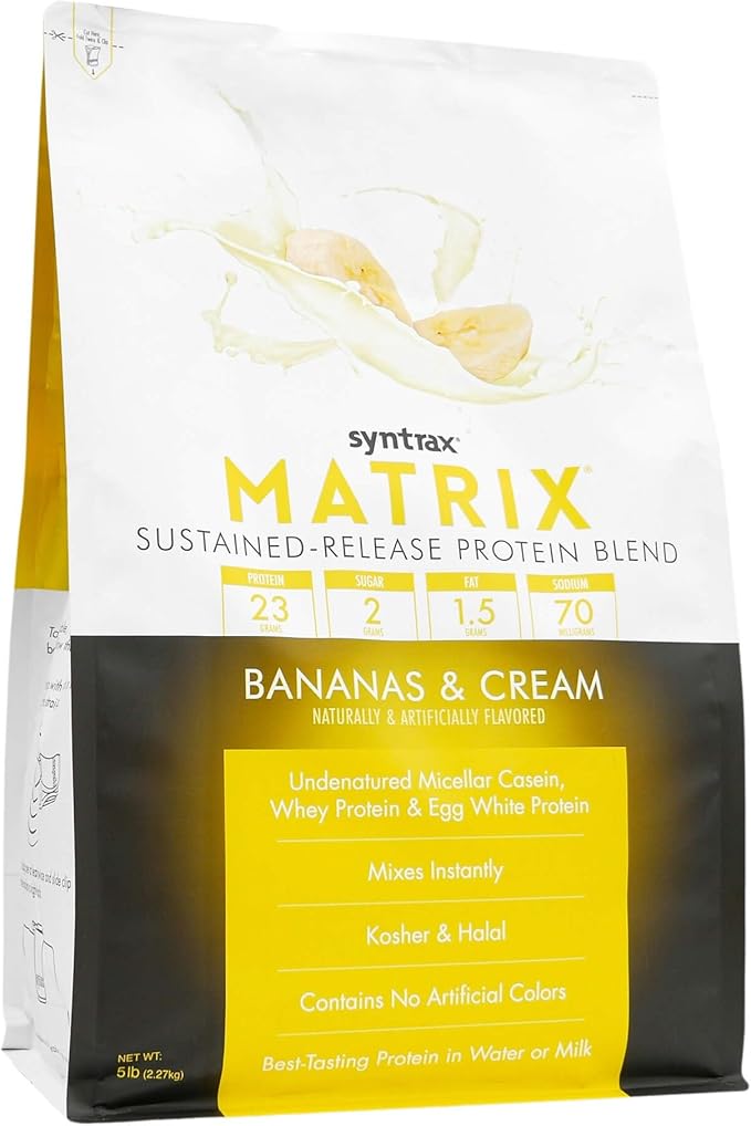 Syntrax Nutrition Matrix - Sustained-Release Protein Blend Bananas &amp Cream 5 lbs.