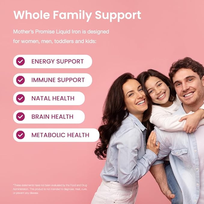 Organic Liquid Iron Supplement for Women Men &amp Kids with Vitamin C | Sugar Free Natural Berry Flavor Non Constipating Vegan Ferrochel® Iron Supplements for Healthy Blood Prenatal &amp Postnatal