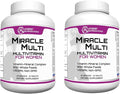 Hybrid Nutraceuticals MiracleMulti Women Multivitamin with Probiotics Biotin Folic Acid Enzymes + Fruit &amp Vegetable Blend - Immune Support Heart Health Energy: 60 Servings (Non-GMO) (2)