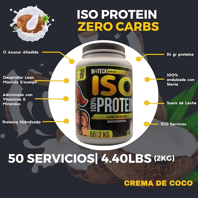 BIOTECKPHARMA | ISO Protein Coconut Cream Flavor ... (Coconut Cream 2KG)