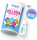 Ikigai Collagen with NAD+ (30 Servings) - Non-GMO Gluten-Free Paleo Kosher - No Flavor Includes Free Drink Mixer