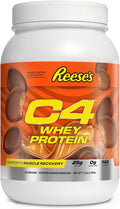 C4 Whey Protein Powder Reese's Peanut Butter &amp Chocolate - 25g Protein 0g Added Sugar 140 Calories Per Serving Supports Muscle Recovery 28 Servings Premium Whey for Post-Workout