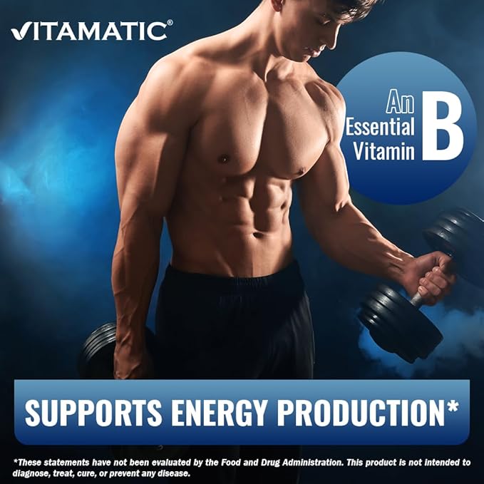 Vitamatic Vitamin B6 (Pyridoxine HCI) 500 mg – 120 Vegetarian Tablets - 2 Pack Promotes Energy Production Boosts Metabolism &amp Immune Health Support