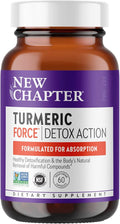 New Chapter Turmeric Supplement + Daily Detox Turmeric Force Detox Action with Green Tea + Ginger + NO Black Pepper Needed + NonGMO Ingredients Vegetarian Capsule 60 Count