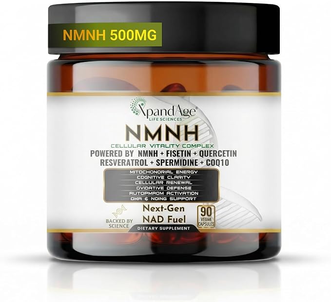 Xpandage Nmnh(Best Alternative of NMN) 500mg with Fisetin ResveratrolQuercitinSpermidine Coq10 and Others for Cellular Health Healthy Aging and Immunity.90 Veg Capsules.