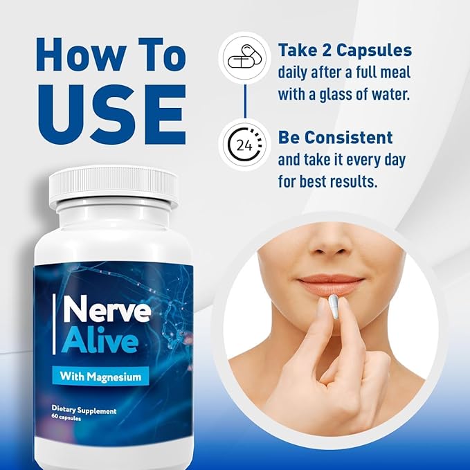 (3 Pack) - The Official Nerve Alive Support Supplement for Neuropathy with Magnesium Advanced Formula Supports Healthy Function &amp Comfort Reviews - 60 Capsules