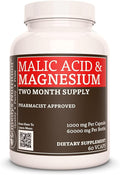 Remedy's Nutrition Malic Acid &amp Magnesium | 1000 mg 60 Vegan Capsules Dietary Supplement | Two Month Supply