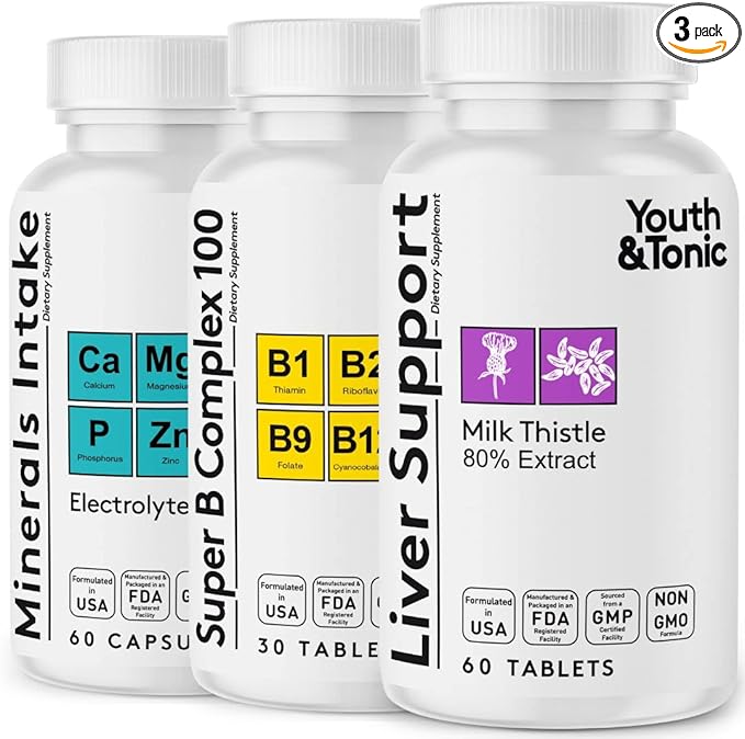 Liver Support &amp Pleasant Morning Pills | After Party Supplement Kit with Milk Thistle + Electrolytes &amp B Complex Vitamins Recovery | Rapid Hydration Mental Focus More Energy for a Better You