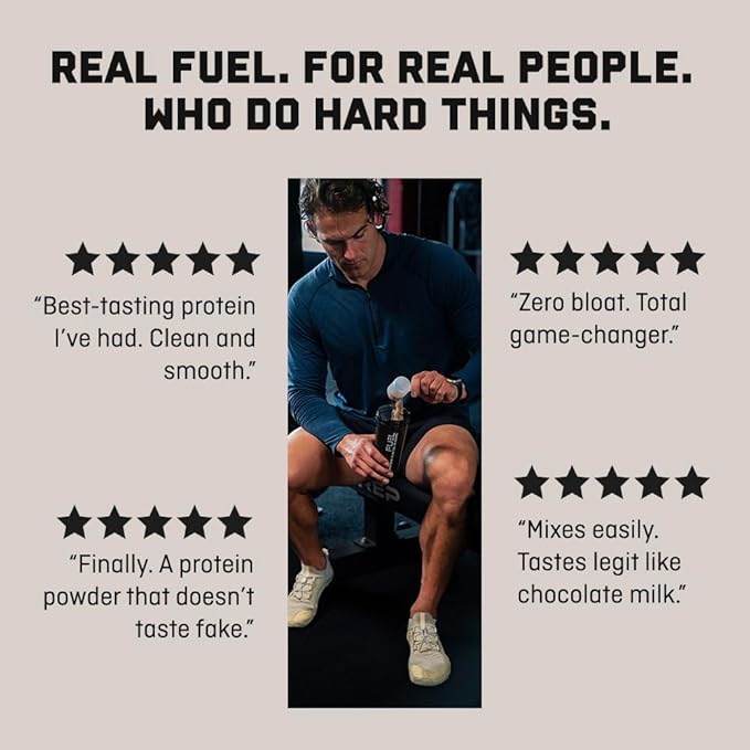 Jocko Fuel Whey Protein Powder Chocolate Milkshake 22g Protein Digestive Enzymes + Probiotic Blend No Sugar Added with Essential Amino Acids + Electrolyte Minerals 26 Servings