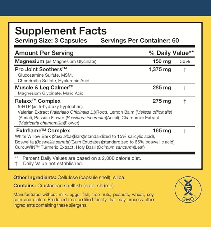 Researched Nutritionals Soothe &amp Relaxx Bundle with Magnesium Glycinate - High Absorption Magnesium + Mind &amp Muscle Support*
