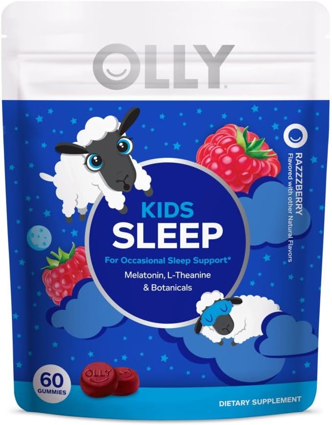 OLLY Kids Sleep Gummy Melatonin L-Theanine Chamomile 60 &amp 50 Count