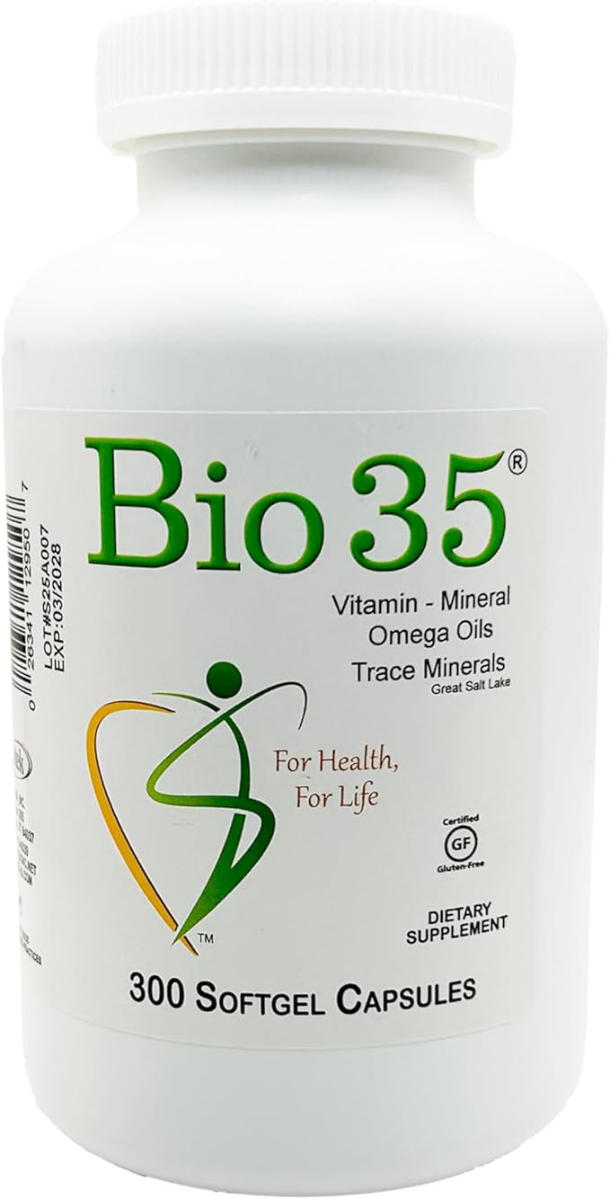 Bio35 / 300 sg Original Gluten Free Daily Multivitamin for Men &amp Women Wellness – Bio35 High Potency Softgel with Trace Minerals Multi Vitamins for Immune Support Digestion &amp Energy