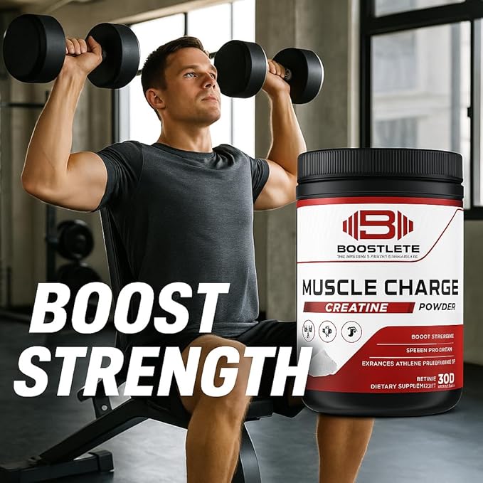 MuscleCharge Premium Creatine Monohydrate Powder – Supports Muscle Growth Strength Performance &amp Energy – Lab-Tested Pure Creatine – 500 Grams (100 Servings)