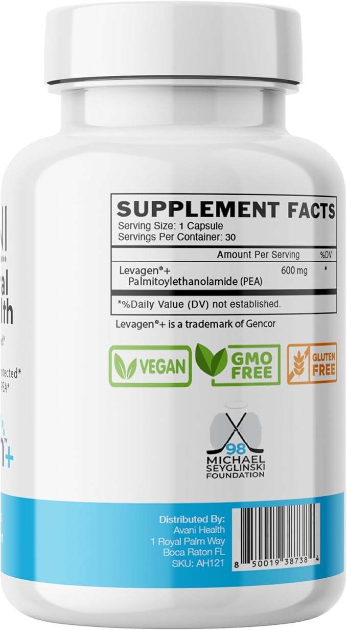 Avani Health Levagen+ Pea Joint Support Supplement Plant Based Natural Wellness Formula Includes AstrGin &amp BioPerine