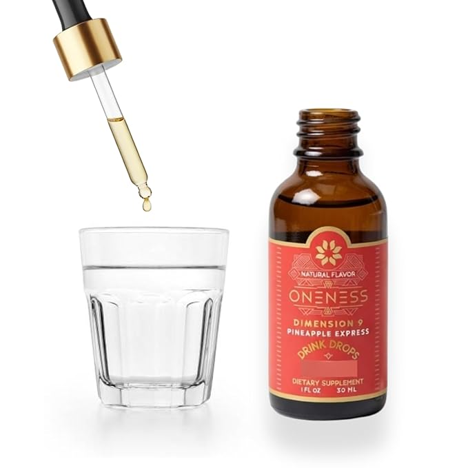 Fast-Acting Mood &amp Focus Drops | Water Soluble Astaxanthin Hemp Extract | Add to Any Drink or Mocktail | Liquid Antioxidant &amp Adaptogen | 60 Servings | Sugar-Free | Bliss + Oneness®