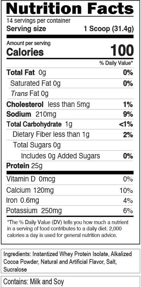 Evlution Nutrition 100% Isolate Whey Isolate Protein Powder 25 G of Fast Absorbing Protein No Sugar Added Low-Carb Gluten-Free (Double Rich Chocolate 1 LB)