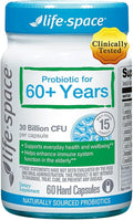 Life-Space Probiotic for 60+ Years 30B CFU &amp 15 strains Probiotics for Digestive Health &amp Regularity Immune Support Golden Standard Probiotics for Men and Women Bifidobacterium lactis 60