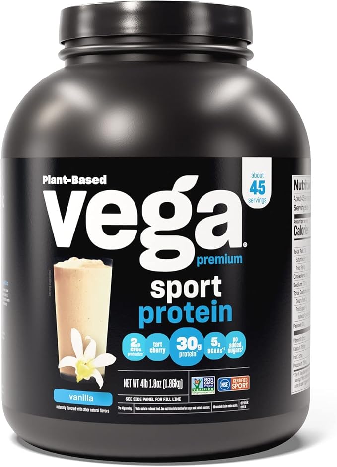 Vega Premium Sport Protein Vanilla Protein Powder Vegan Non GMO &amp Premium Sport Protein Vanilla Protein Powder Vegan Non GMO