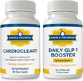 Simple Promise Heart &amp Metabolic Wellness Bundle - Supports Circulation Cellular Energy &amp Metabolism - CardioClear7 CoQ10 &amp PQQ Supplement &amp Simple Burn GLP-1 Supplement for Cardiovas