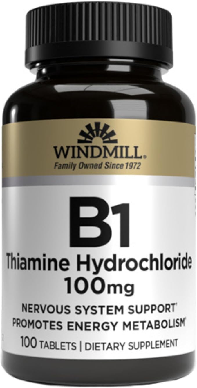 Windmill Vitamin B-1 100 mg Tablets 100 Tablets (Pack of 10)