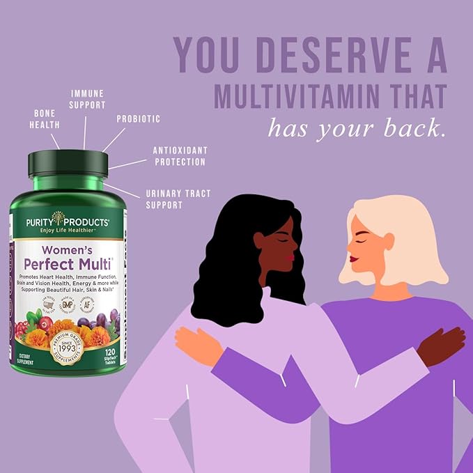 Purity Products Bundle - Women’s Perfect Multi + Flexuron Joint Formula Women's Multivitamin (Supports Urinary Tract Health Immune Bone + More) - Flexuron (Krill Oil Hyaluronic Acid + More)