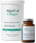AlgaeCal Magnesium Relax™ - Chelated Magnesium with Ashwagandha for Sleep &amp Stress and AlgaeCal Collagen: 4 Clinically-Supported Peptides VERISOL® FORTIGEL® UC-II® FORTIBONE®